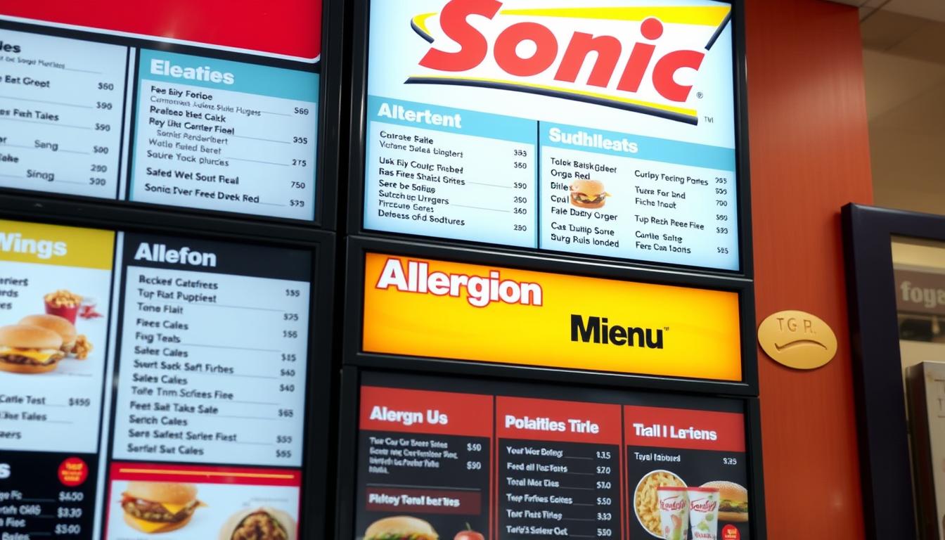 Sonic Allergen Menu