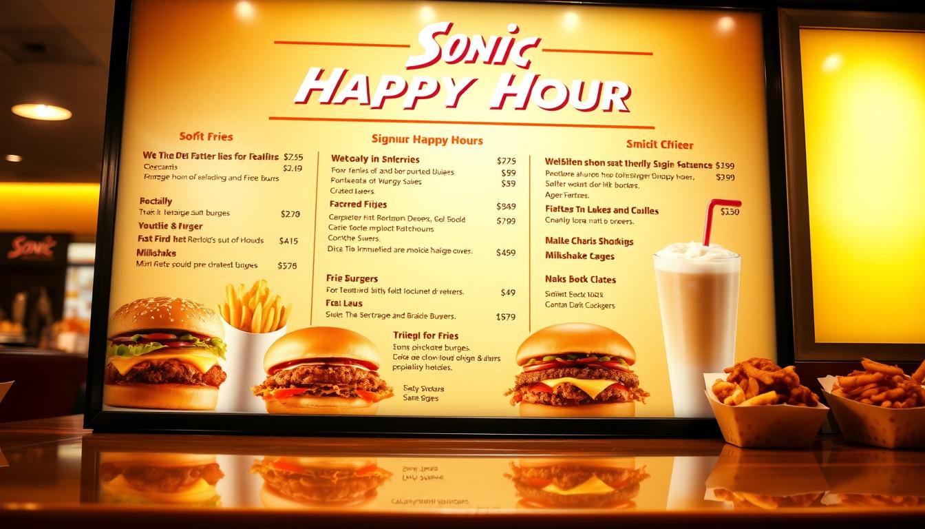 Sonic Happy Hour Menu