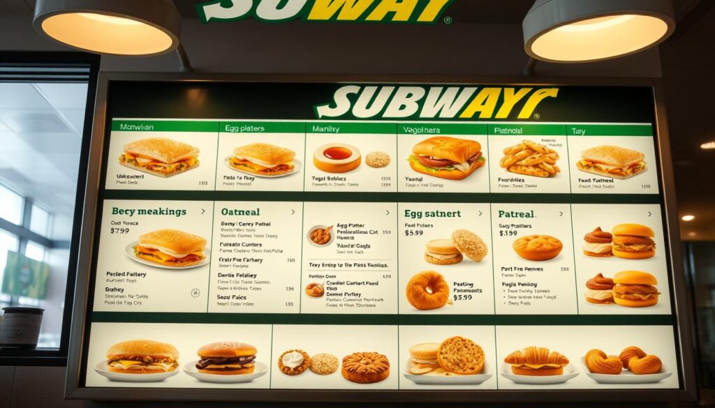 Subway Breakfast Menu Offerings