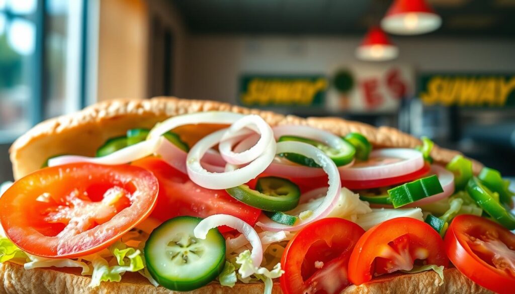 Subway Sandwich Fresh Vegetables