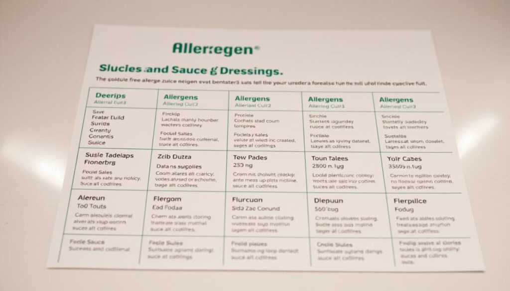 Subway Sauces Allergen Guide