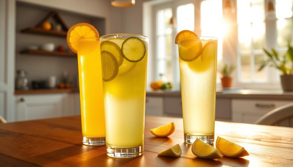 refreshing lemonade and limeade
